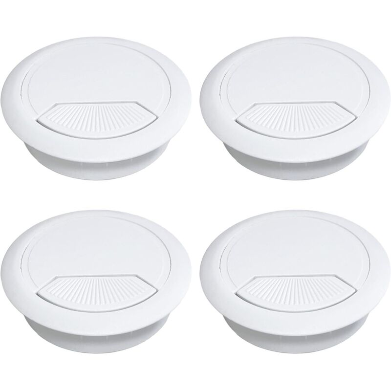4er-set Runde Kabeldurchlässe Für Büros, Bohrdurchmesser 60 Mm, Für Tische, Schreibtische Und Arbeitsplatten.