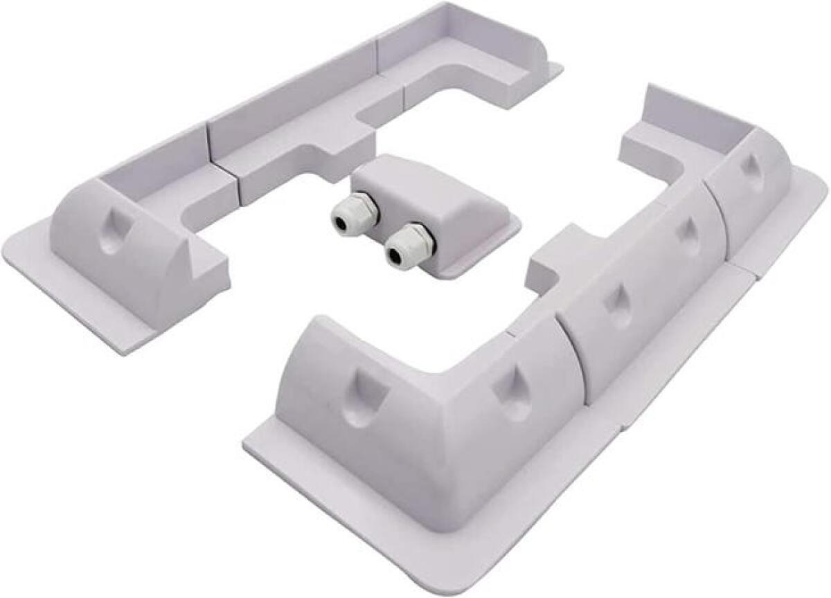 (blanco) Un Juego De Soportes De Montaje De Abs Para Paneles Solares, No Requiere Perforación.