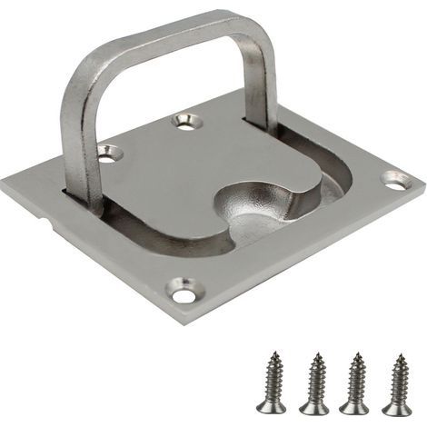 1 Stück Bodenschnalle Aus Edelstahl 316, Deckschnalle Für Boote, Lukengriff, Wohnmobilgriff (76 X 57 Mm)