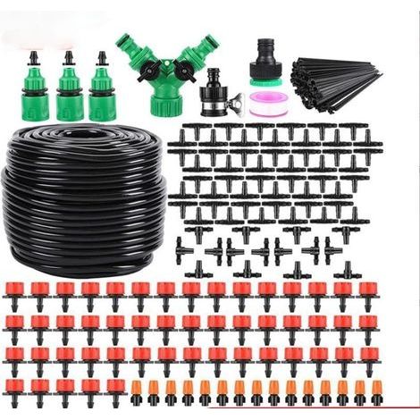 50-m-tropfbewässerungssystem-set, Automatische Bewässerung Für Garten, Rasen, Gemüsebeet, Landschaftsgestaltung, Diy-set Mit Rohren Und Tropfern