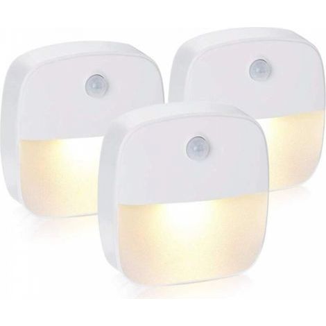 3er-set Led-bewegungsmelderleuchten – Batteriebetrieben – Automatische Bewegungserkennung Für Flur, Schlafzimmer, Küche, Kleiderschrank – Warmweiß