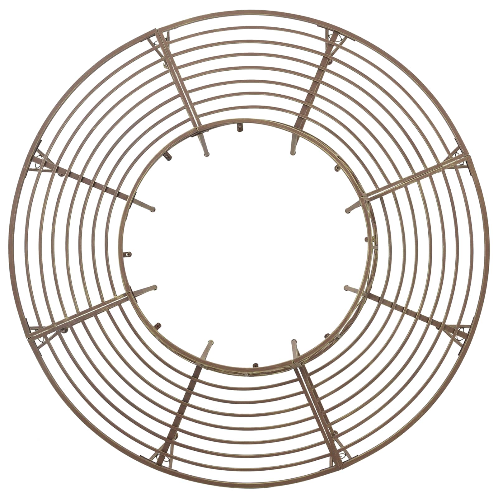 Maison Exclusive - Baumbank 8 -sitzer Ø 160 X 89 Cm Steel Antikbr