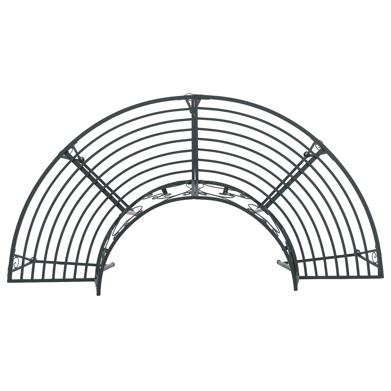 Maison Exclusive - Baumbank 4 -sitzer 160 X 80 X 89 Cm Steel Silb