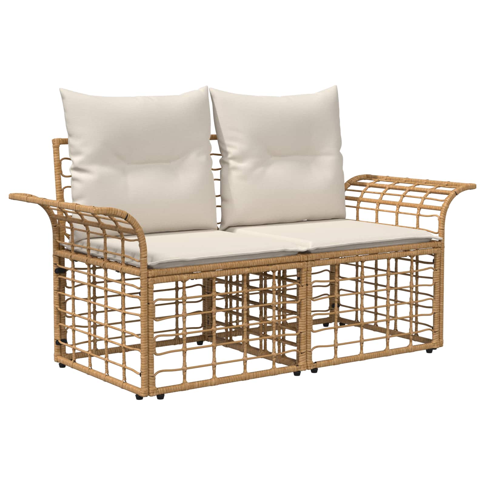 Maison Exclusive - Outdoor-lounge 2 Stk. 2-sitzer Natur Und Creme