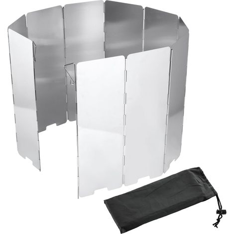 10 Windschutzwände, Aluminiumlegierung, Faltbar, Aufbewahrungstasche, Camping, Wandern