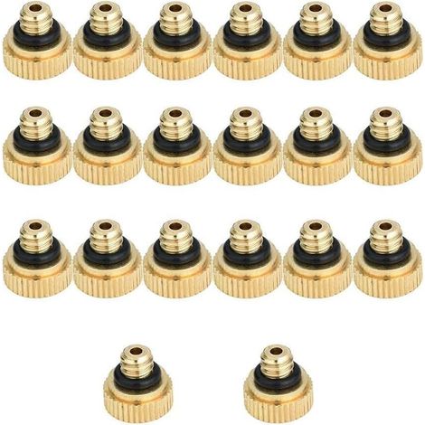 10 Sprühdüsen, Unc 10-24 Gewinde, 0,4 Mm Öffnung, Messing Und Edelstahl, Für Bewässerung Und Außenkühlung