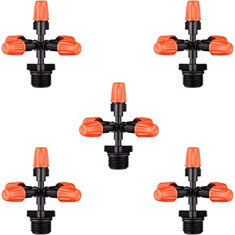 Set Mit 5 Bewässerungstropfern, Verstellbaren Sprühdüsen, Pp-material, Für Garten, Gewächshaus, Landwirtschaft