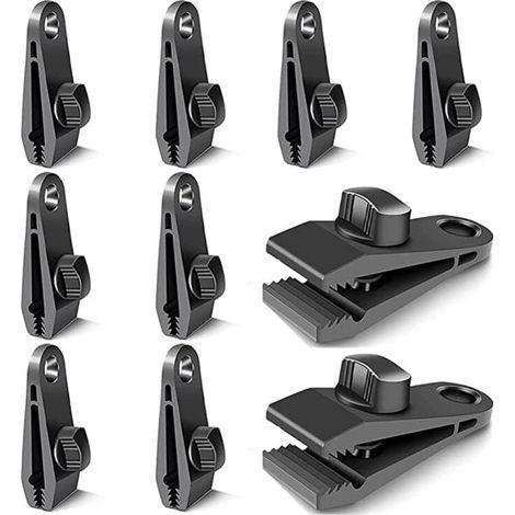 10 Schwarze Planenclips – Wasserdichte Befestigung Für Starken Wind, Geeignet Für Zelte, Pools Und Wohnwagen