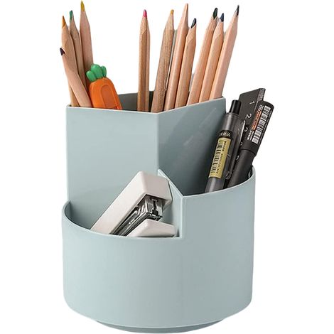 1 Drehbarer Stiftehalter, 3 Fächer, Organizer Für Büromaterial, Abs, Büro, Schule, Werkstatt