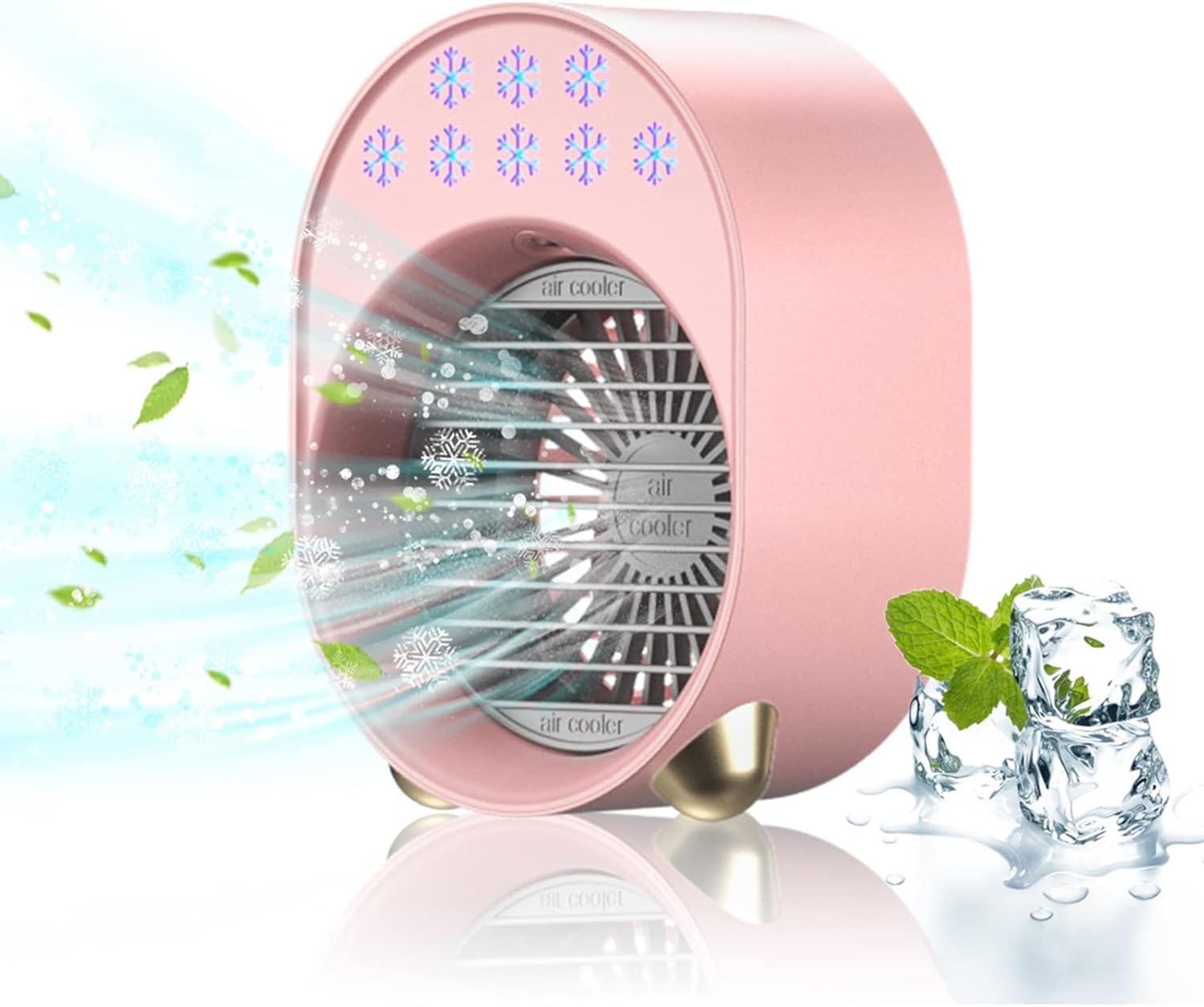 Mini Climatiseur Portable, Climatiseur Mobile Sans Évacuation, Ventilateur Silencieux Chambre, Clim Rechargeable Usb Petit Humidificateur Air 3600mah 4 En 1