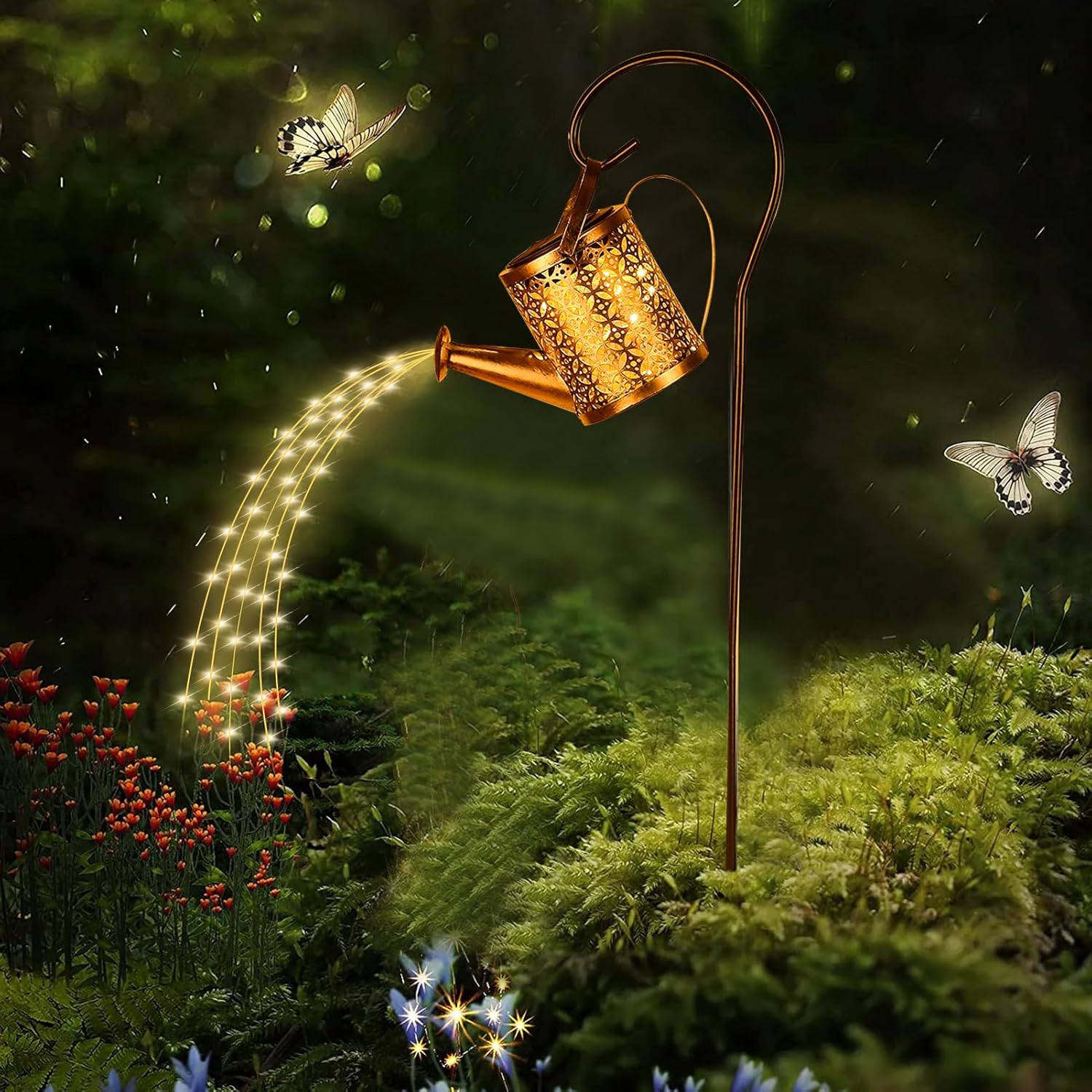 Lampe Solaire Exterieur,extérieur Arrosoir Solaire Avec Support,decoration Jardin Exterieur,étanche Lampes Solaire Exterieure Jardin,décor Cour, Pelouse, Patio Cadeau Maman,grand Mere,femme