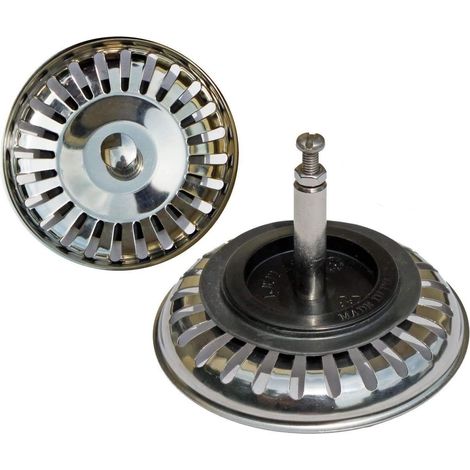 1 Abflussstopfen, Edelstahl, Mit Rückhaltefilter, Durchmesser 8 Cm, Für Waschbecken Und Badezimmer