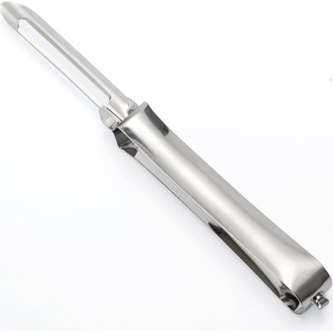 1 Rotationsschäler, Edelstahl, Ergonomischer Griff, Sicher, Für Gemüse Und Obst, Küche