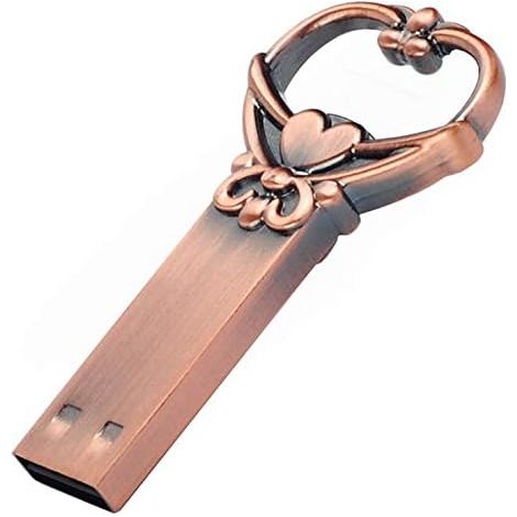 Herzförmiger Usb-stick Im Retro-stil, Schlüsselanhänger, Datenspeicher, Geschenk Zum Hochzeitstag