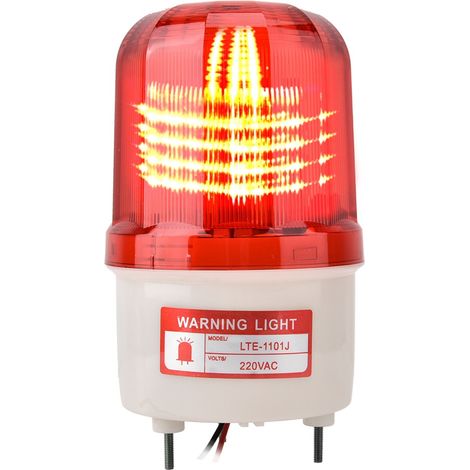 1 X 5-w-led-drehwarnleuchte Mit Akustischem Alarm, Wasserdichtes Abs-gehäuse, 220 V Wechselstrom, Für Straßen Und Tore