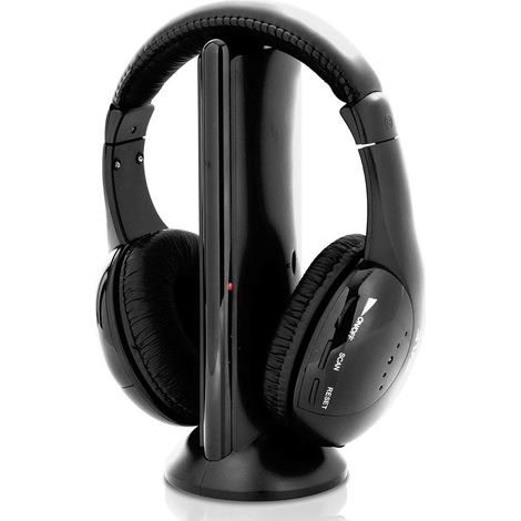 Kabelloses Headset Mit Integriertem Mikrofon, Hi-fi-stereo-sound, 5-in-1-funktion Für Fernsehen, Radio Und Telefonate