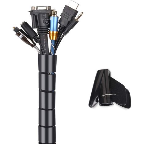 1 Kabelschutzschlauch, 2 M, 16 Mm Durchmesser, Flexibel, Mit Vorgebohrtem Loch, Für Zuhause Und Büro