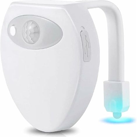 1 Led-toilettenleuchte Mit Bewegungssensor, 8 Farben, Wiederaufladbar, Für Toilette Und Badezimmer