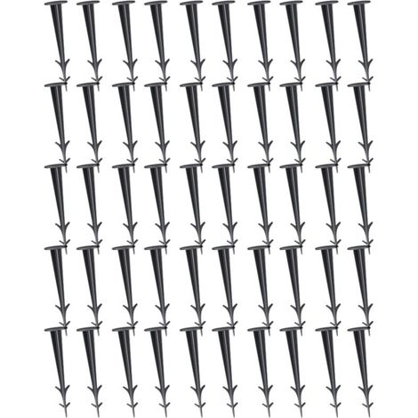 Packung Mit 50 Erdspießen Mit Extra Starkem Widerhaken Für Unkrautvlies Im Landschaftsbau – 12 Cm