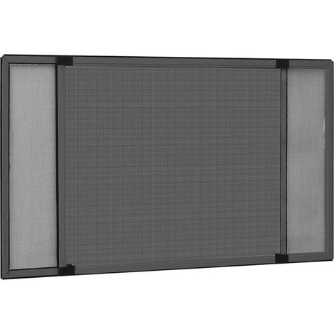 Teleskop-moskitonetz Für Fenster, Anthrazit (100-193) X 75 Cm