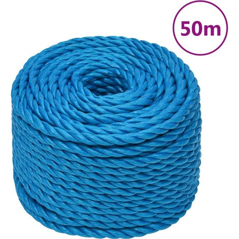 Blaues Arbeitsseil, 14 Mm, 50 M, Polypropylen