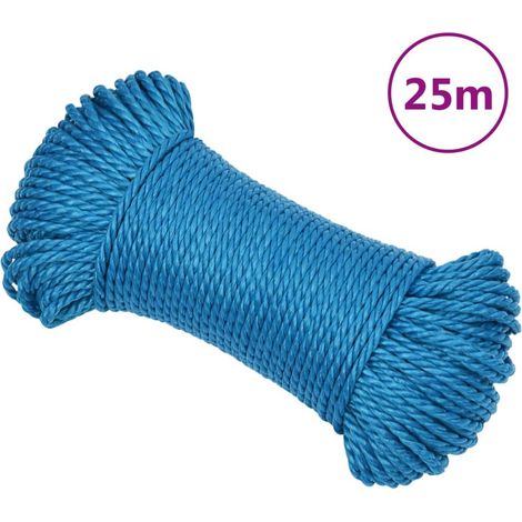 Blaues Arbeitsseil, 3 Mm, 25 M, Polypropylen