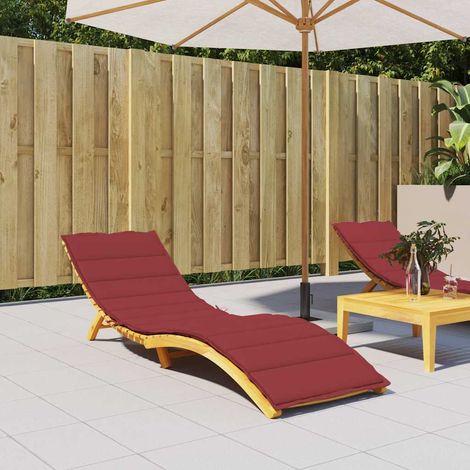 Burgunderrotes Chaiselongue-kissen, 200 X 70 X 3 Cm, Oxford-gewebe