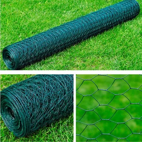 Sechseckiges Drahtgeflecht, 1 X 25 M, Dunkelgrün