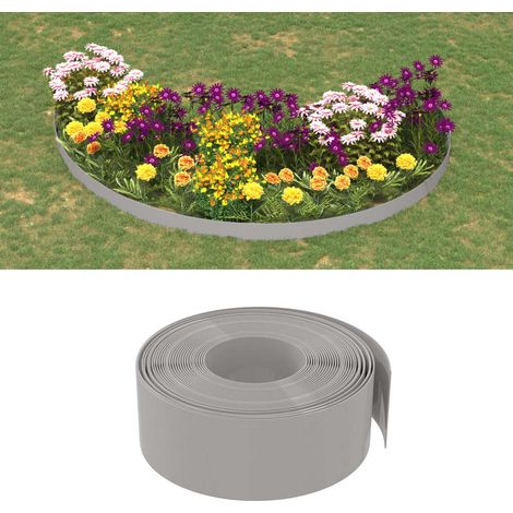 Graue Rasenkante 10 M X 20 Cm Aus Polyethylen