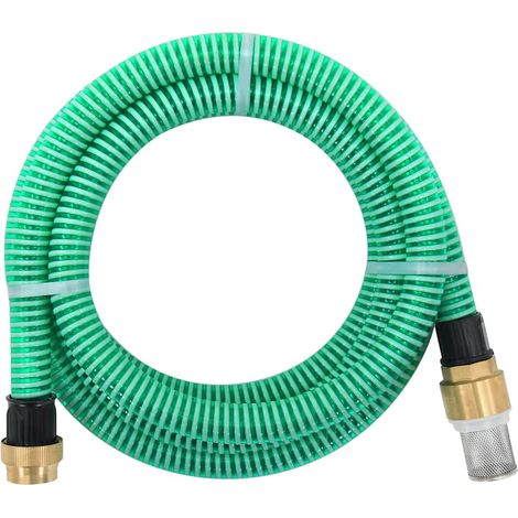 Saugschlauch Mit Messinganschlüssen, Grün, 1,1 Zoll, 7 M Pvc