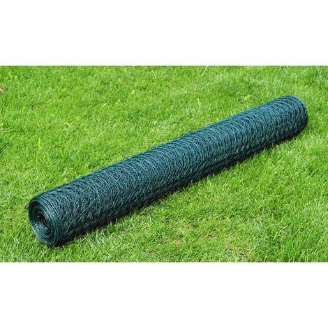 Drahtzaun Mit Pvc-ummantelung 25 X 0,5 M Grün