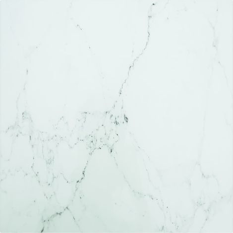 Weiße 70x70 Cm Große Tischplatte Aus Gehärtetem Glas Mit 6 Mm Marmoroptik