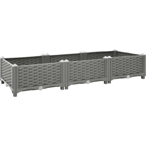 Hochbeet Für Gemüse, 120 X 40 X 23 Cm, Aus Polypropylen