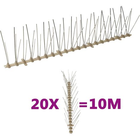 Set Mit 20 Vogelabwehrspitzen, 10 M Lang, Aus Kunststoff, 5 Reihen