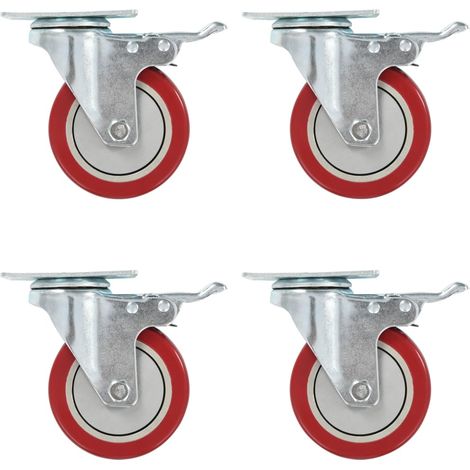 Lenkrollen Mit Bremsen, 4er-set, 100 Mm