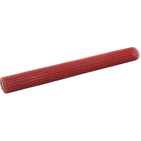 Stahldrahtzaun Mit Pvc-ummantelung, 10 X 1,5 M, Rot