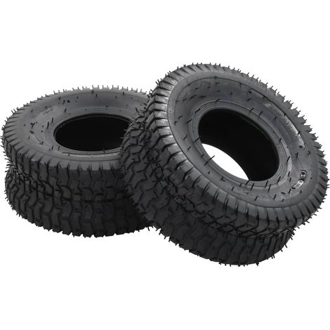 Satz Mit 4 Schubkarrenreifen Und Schläuchen, 15x6.00-6, 4pr-gummi