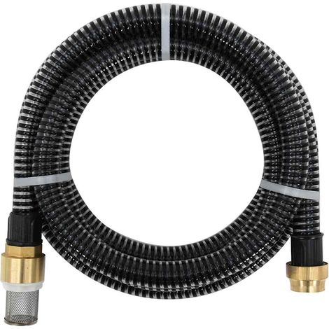 Saugschlauch Mit Messinganschlüssen, Schwarz, 1,1 Zoll, 5 M Pvc