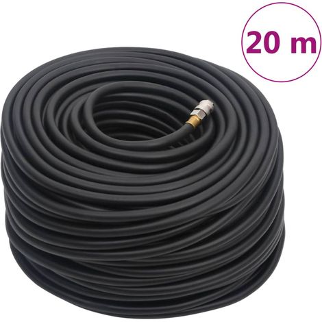 Schwarzer 0,6" 20 M Langer Hybrid-luftschlauch Aus Gummi Und Pvc