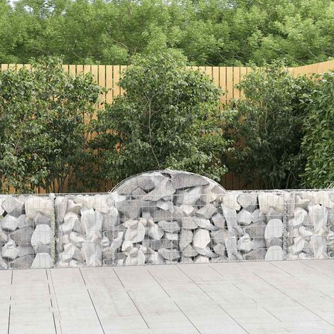 Hochbogengabion 200x30x60/80 Cm, Verzinktes Eisen