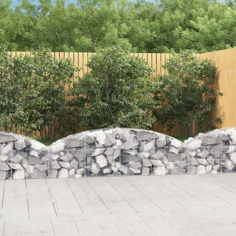 Hochbogengabion 200x30x40/60 Cm, Verzinktes Eisen