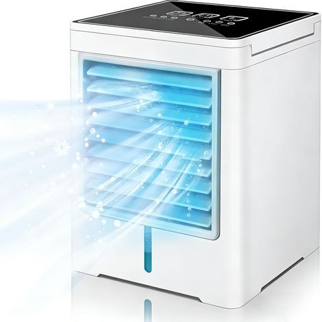 Tragbare Klimaanlage, 3-in-1 Mini-usb-ventilator Mit Wassertank (470 Ml), 3 Geschwindigkeitsstufen Und Timer, Ohne Abluftsystem, Touchscreen, Kleiner Luftkühler Für Schlafzimmer, Büro Und