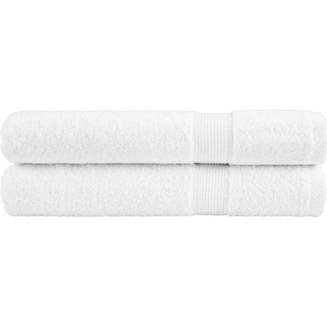 Solund Premium-saunahandtücher, 2er-set. Weiß, 80 X 200 Cm, 600 G/m².