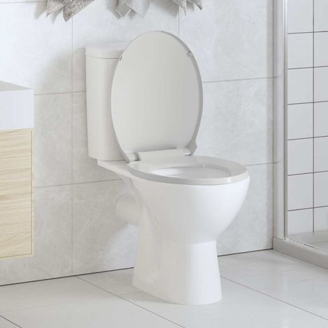 Ovaler Wc-sitz, Weiß, Mit Absenkautomatik