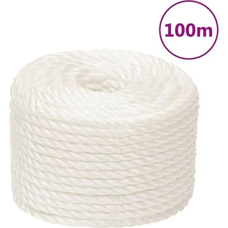 Weißes Arbeitsseil, 10 Mm, 100 M, Polypropylen