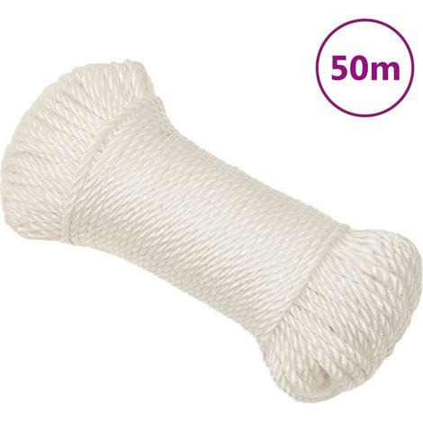 Weißes 6 Mm 50 M Polypropylen-arbeitsseil