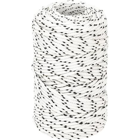 Geflochtenes Bootsseil, Weiß, 2 Mm X 250 M, Polyester