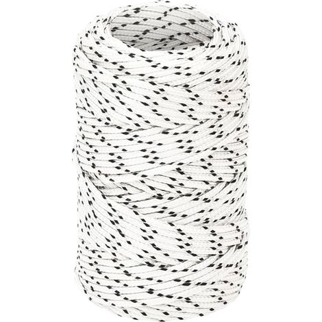 Geflochtenes Bootsseil, Weiß, 2 Mm X 25 M, Polyester