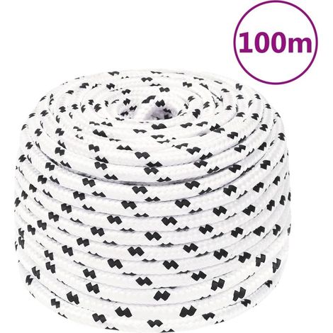 Weißes Arbeitsseil, 10 Mm, 100 M, Polyester