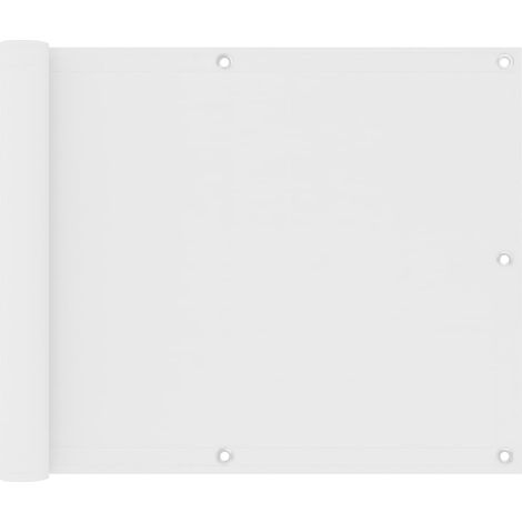 Weißer Balkonvorhang, 75 X 400 Cm, Oxford-gewebe